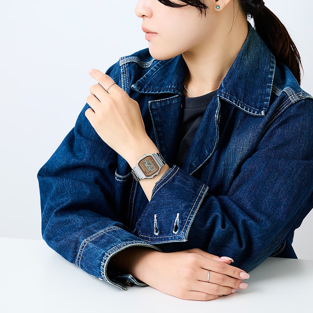 Casio Digital Vintage Brown Dial Stainless Steel Band - A158WEA-9D G-SHOCK Casio Digital Vintage Brown Dial Stainless Steel Band - A158WEA-9D G-SHOCK