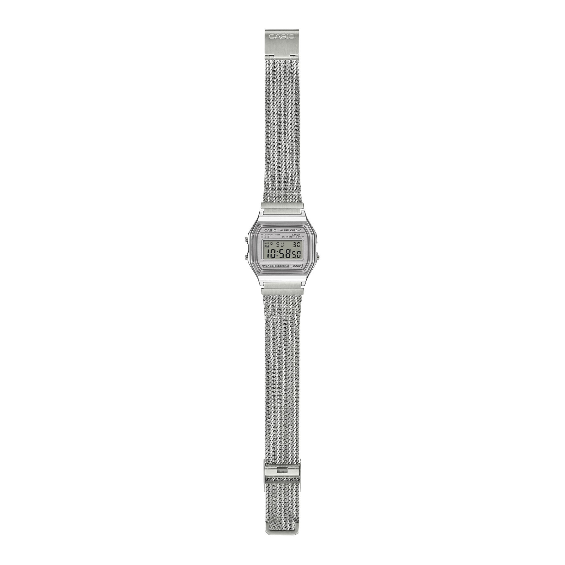 Casio A158WEM-7D Classic Digital Watch Fine-Woven Mesh Band GUESS Casio A158WEM-7D Classic Digital Watch Fine-Woven Mesh Band GUESS