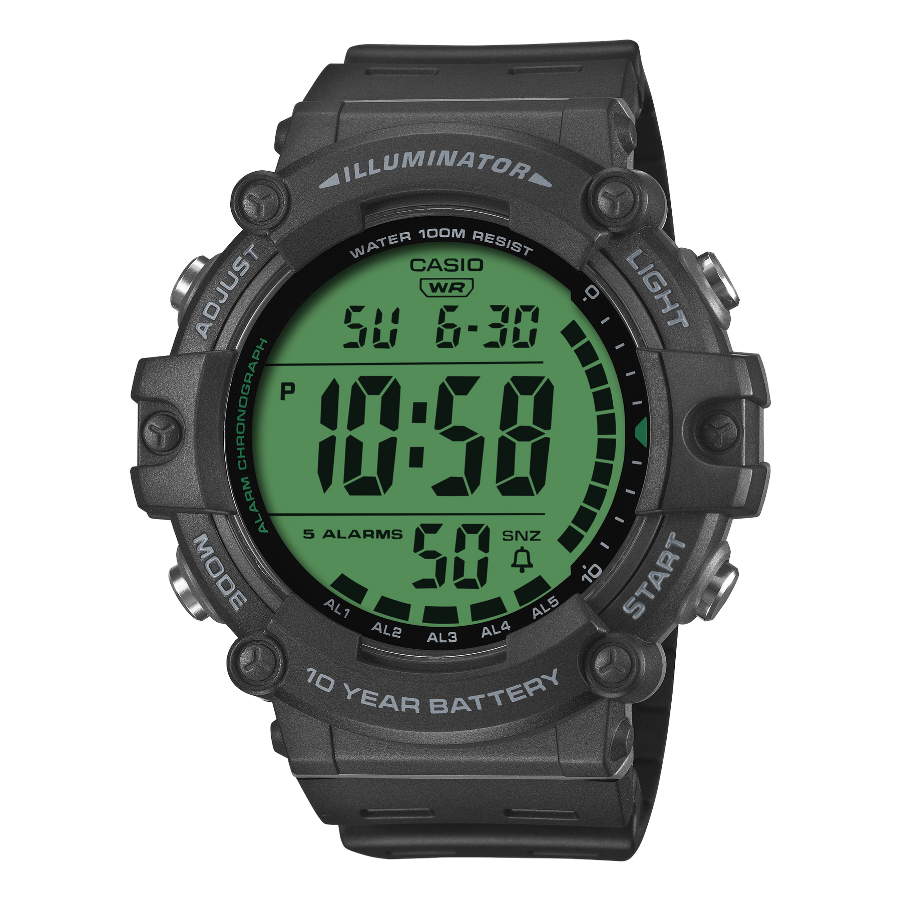 Casio AE1500WHC-1A Digital Watch – 10 Year Battery | 100M Water Resistant | Dual Time CASIO 