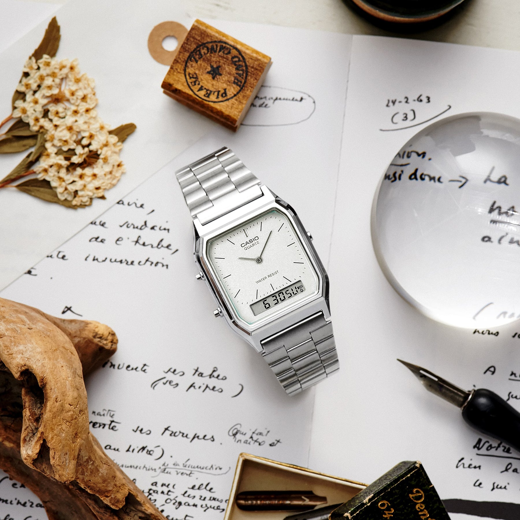 Casio Gents Duo Trendy Colour Dial WR Silver Face Watch - AQ230A-7A CASIO Casio Gents Duo Trendy Colour Dial WR Silver Face Watch - AQ230A-7A CASIO