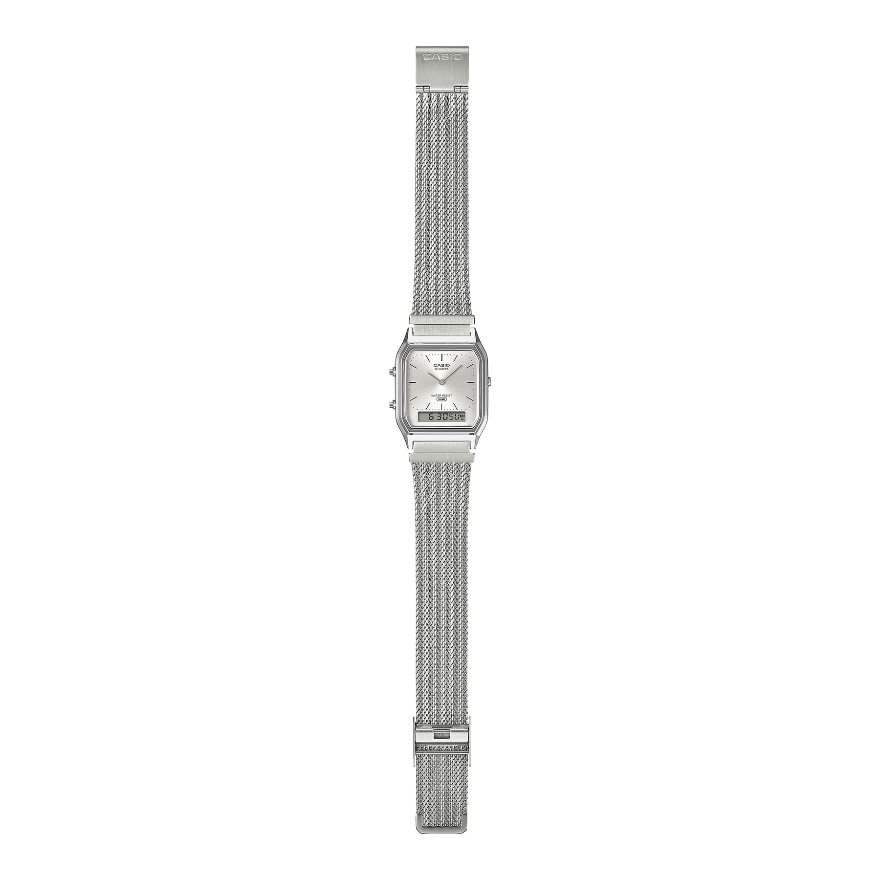 Casio AQ230EM-7A Classic Ana-Digi Watch Fine-Woven Mesh Band GUESS Casio AQ230EM-7A Classic Ana-Digi Watch Fine-Woven Mesh Band GUESS