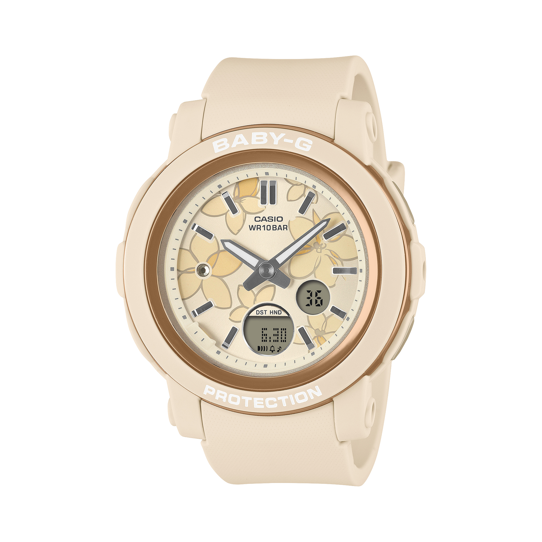 Casio Baby-G BGA290FL-4A Women's Analogue Digital Watch – Soft Pastel Yellow & Light Apricot Floral Dial CASIO Casio Baby-G BGA290FL-4A Women's Analogue Digital Watch – Soft Pastel Yellow & Light Apricot Floral Dial CASIO