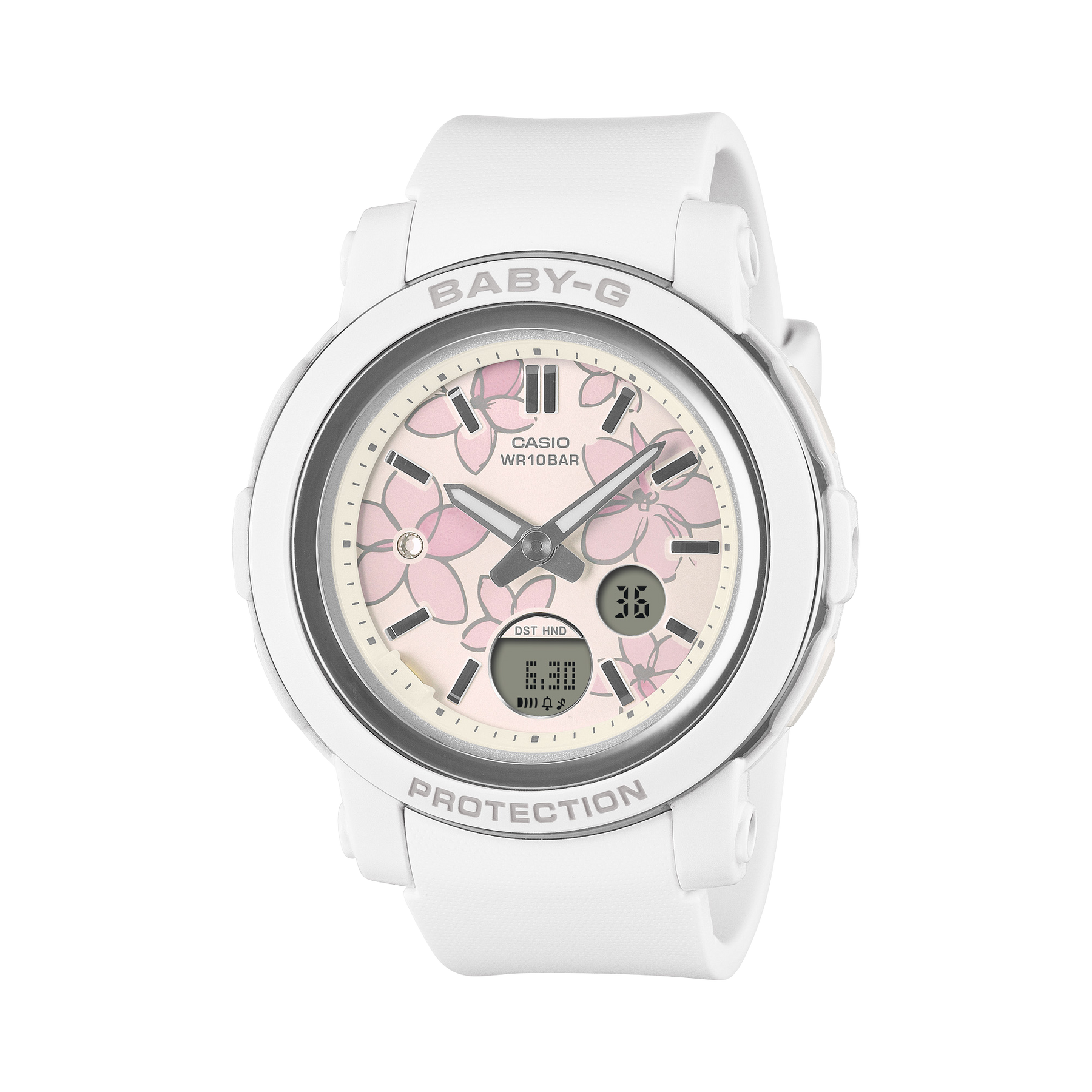 Casio Baby-G BGA290FL-7A Women's White Floral Analogue Digital Watch CASIO Casio Baby-G BGA290FL-7A Women's White Floral Analogue Digital Watch CASIO