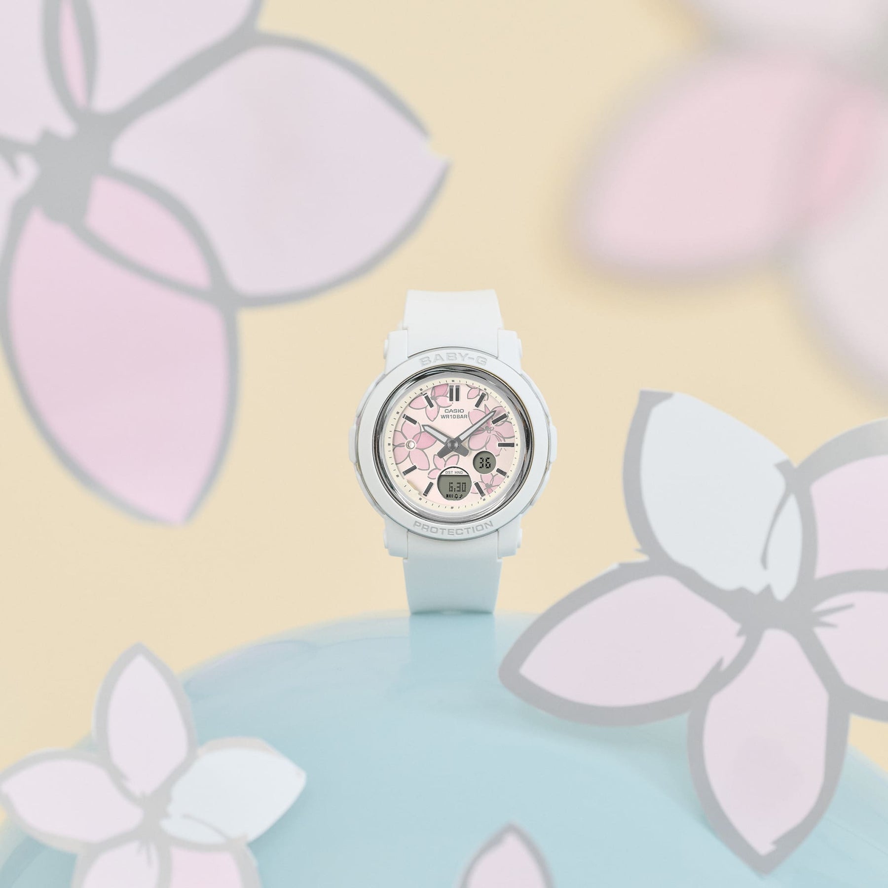 Casio BABY-G BGA-290FL-7ADR Digital-Analog Resin Watch – White Floral, Shock Resistant, 100M WR GUESS Casio BABY-G BGA-290FL-7ADR Digital-Analog Resin Watch – White Floral, Shock Resistant, 100M WR GUESS