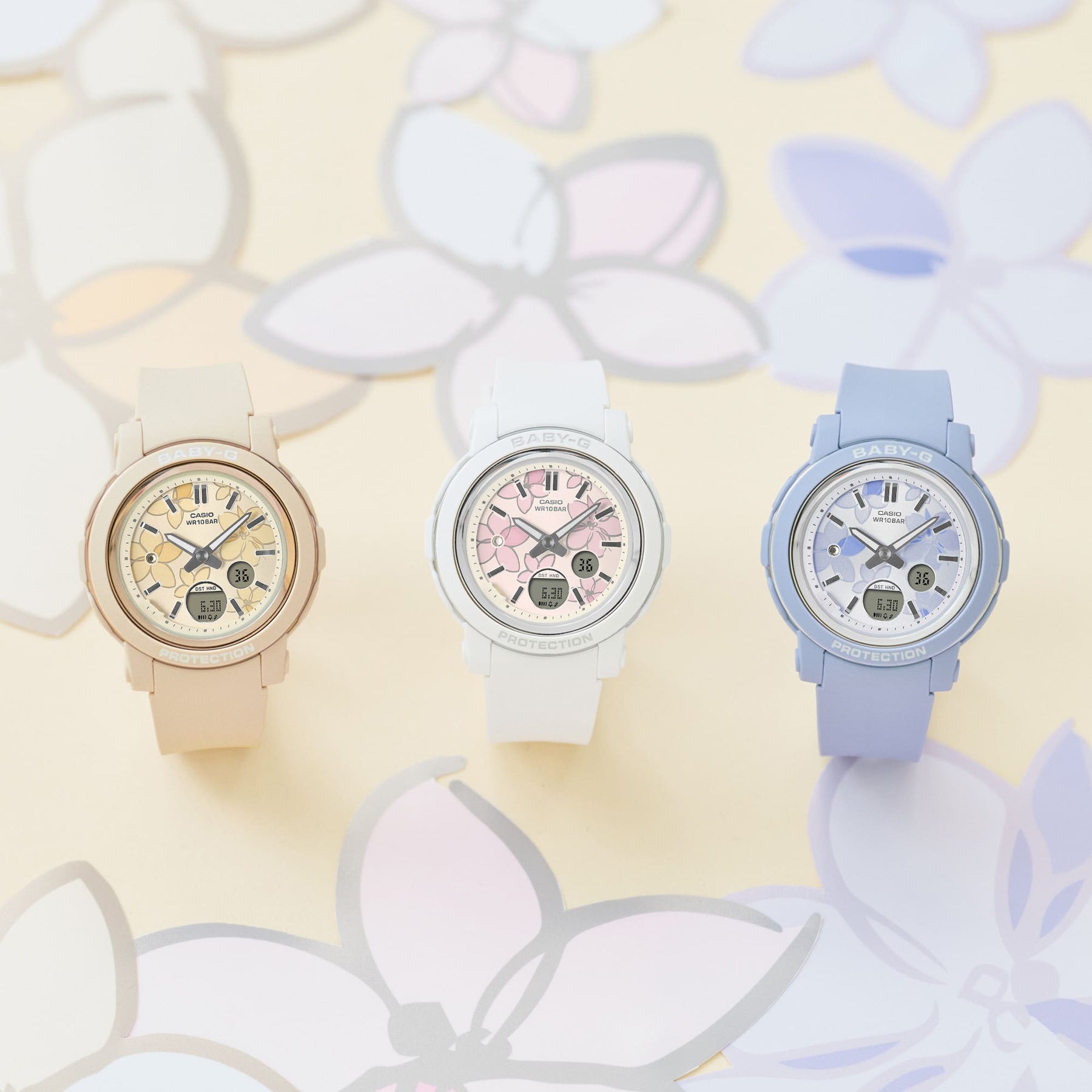 Casio BABY-G BGA-290FL-7ADR Digital-Analog Resin Watch – White Floral, Shock Resistant, 100M WR GUESS Casio BABY-G BGA-290FL-7ADR Digital-Analog Resin Watch – White Floral, Shock Resistant, 100M WR GUESS