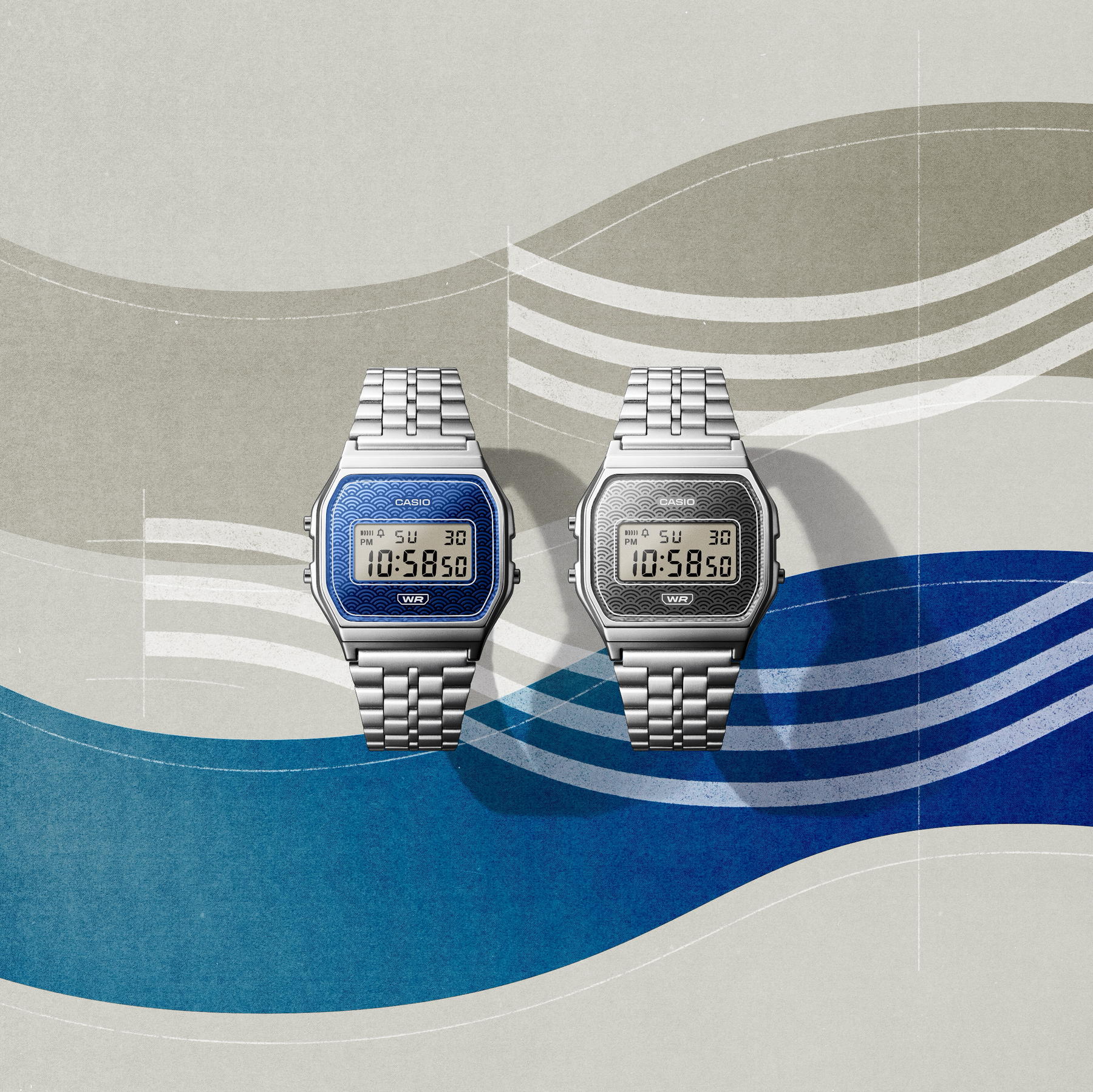 Casio A159WEVJ-2D Vintage Digital Watch – Made in Japan Blue Dial CASIO Casio A159WEVJ-2D Vintage Digital Watch – Made in Japan Blue Dial CASIO